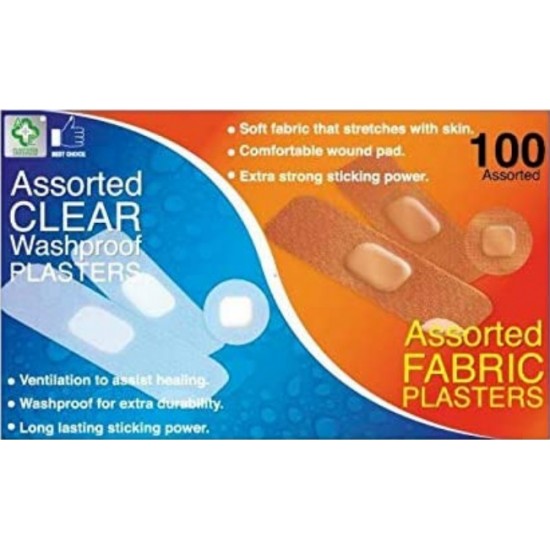 Wash-proof Assorted Plasters X 100