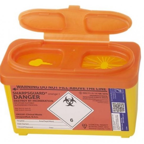 SHARPSGUARDÂ® orange Bin 1Ltr(DD479OL)