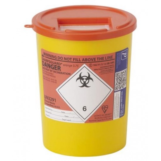 SHARPSGUARDÂ® orange Bin 3.75Ltr (DD474OL)