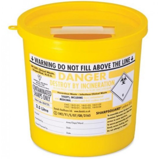 SHARPSGUARDÂ® Yellow Bin 3.75Ltr(DD474YL)