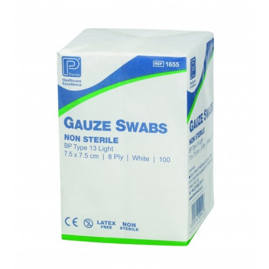  Gauze Swab Non-Sterile 8ply 10cm x 10cm x 100 ( 1660N ) 