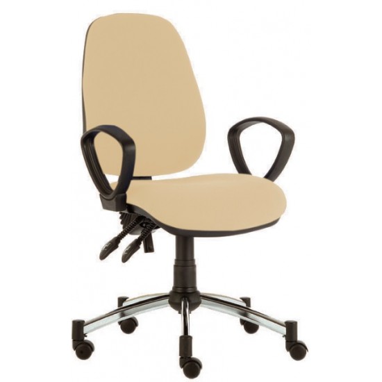 High Back Consultation Chair with Chrome Base and Arms CODE:-MMCHR003