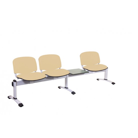 Visitor 4 Section Module - Incorporating 3 Seats/Backs & 1 Magazine Table CODE:-MMVCH003