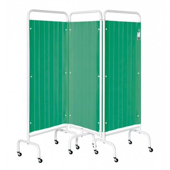 Three Panel Mobile Folding Curtained Screen CODE:-MMCUR001