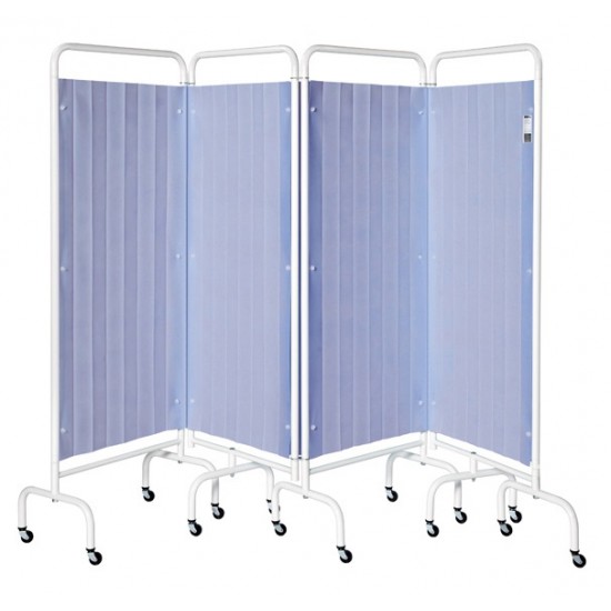 4 Panel Mobile Folding Curtained Screen ,CODE:-MMCUR002