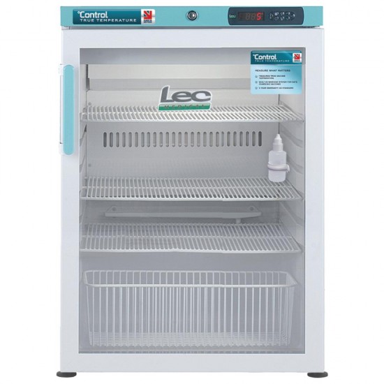 Lec PGRC151 151 L Under-counter Pharmacy Fridge Glass Door