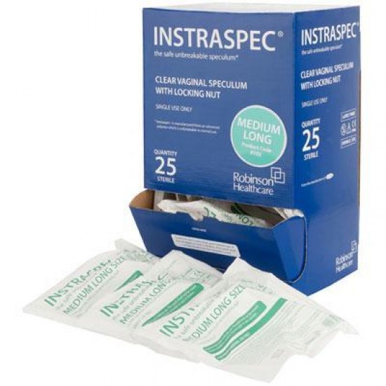 Instraspec Disposable Vaginal Speculum Medium Long X 25